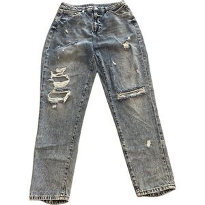 H&M Women’s Distressed Jeans & Denim Cotton High Waist size 10